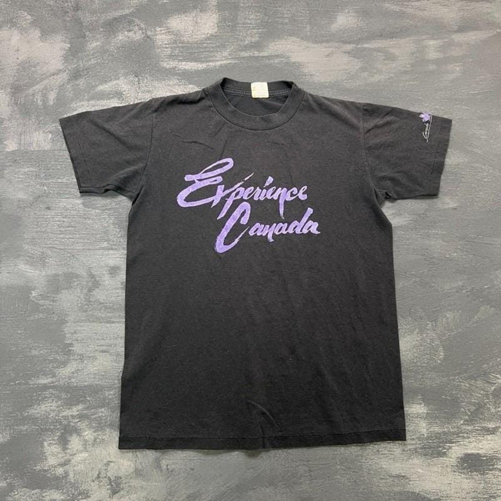 Vintage Experience‎ Canada Shirt Mens Medium Black 1980s